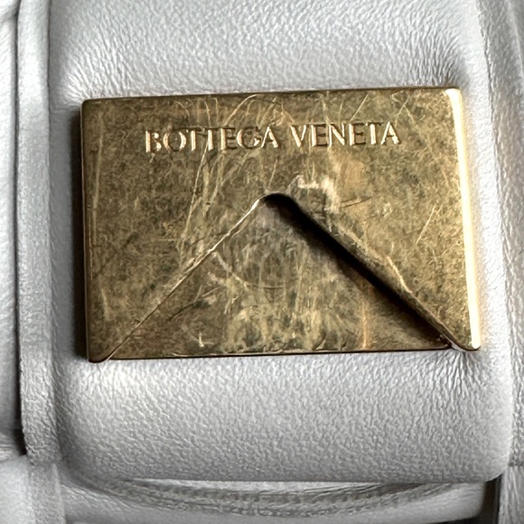 Bottega Veneta Chain Cassette Padded Intrecciato Crossbody Bag - White/Gold - Picture 7 of 14